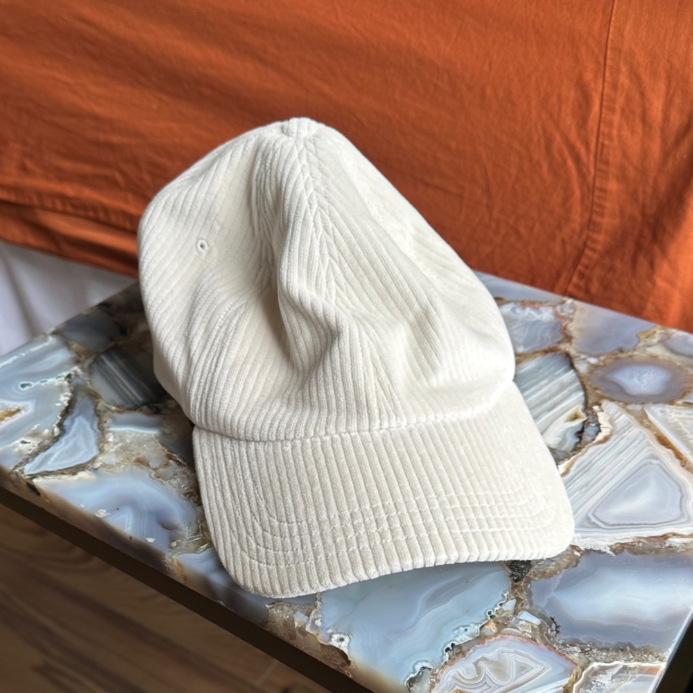 Lululemon Cream Corduroy Baseball Cap